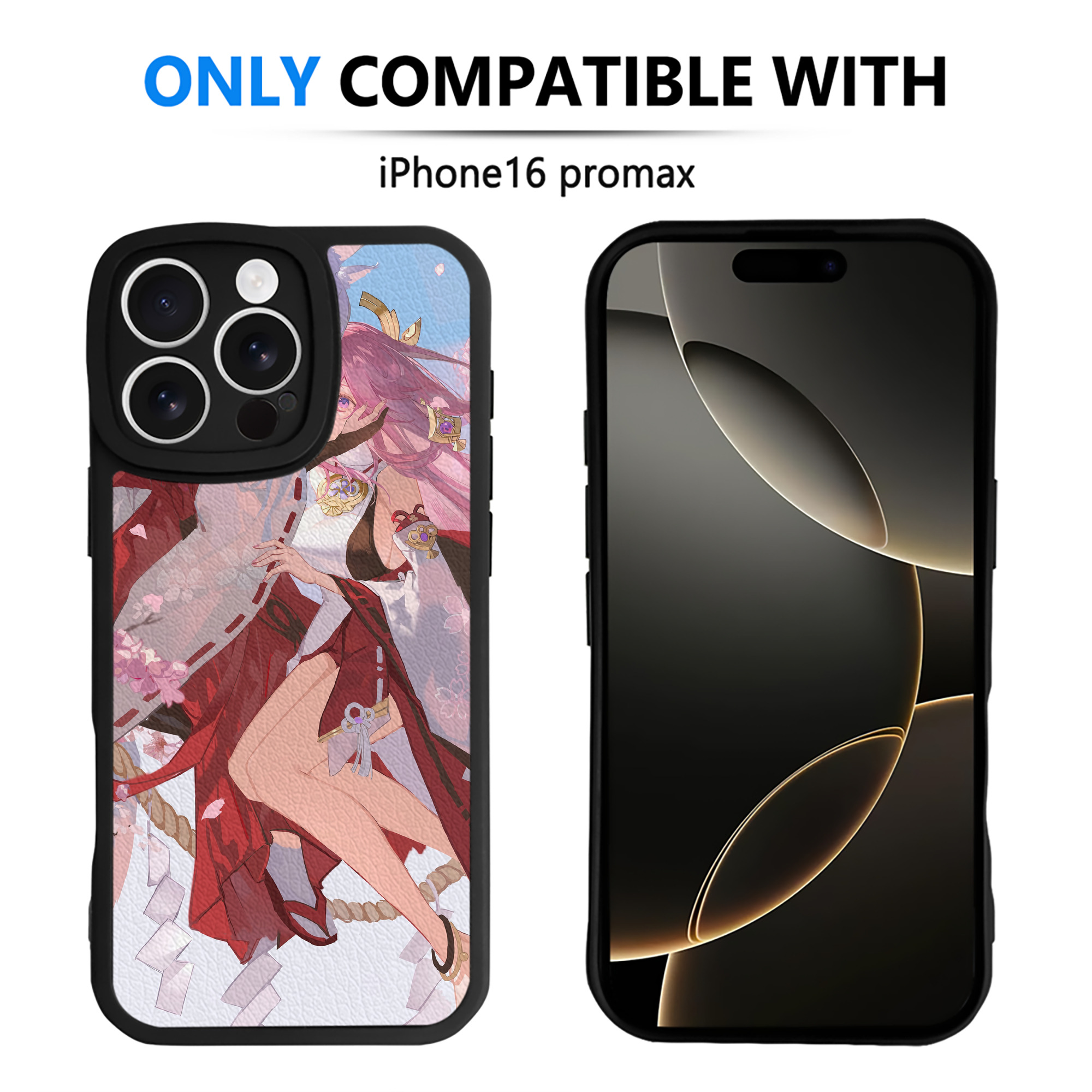 げんし神 genshin 【iPhone 16シリーズ対応】シリコンスマホケース（レザー調） 材質：シリコン
